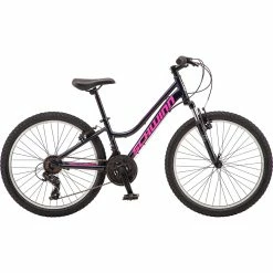 New ⌛ Schwinn 👧 Girls Timber Trail AL 24 In. Front Suspension Mountain Bike 🎉