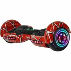 Best Sale ๐ GlareWheel Red Spider Built In Bluetooth Speaker Hoverboard โ