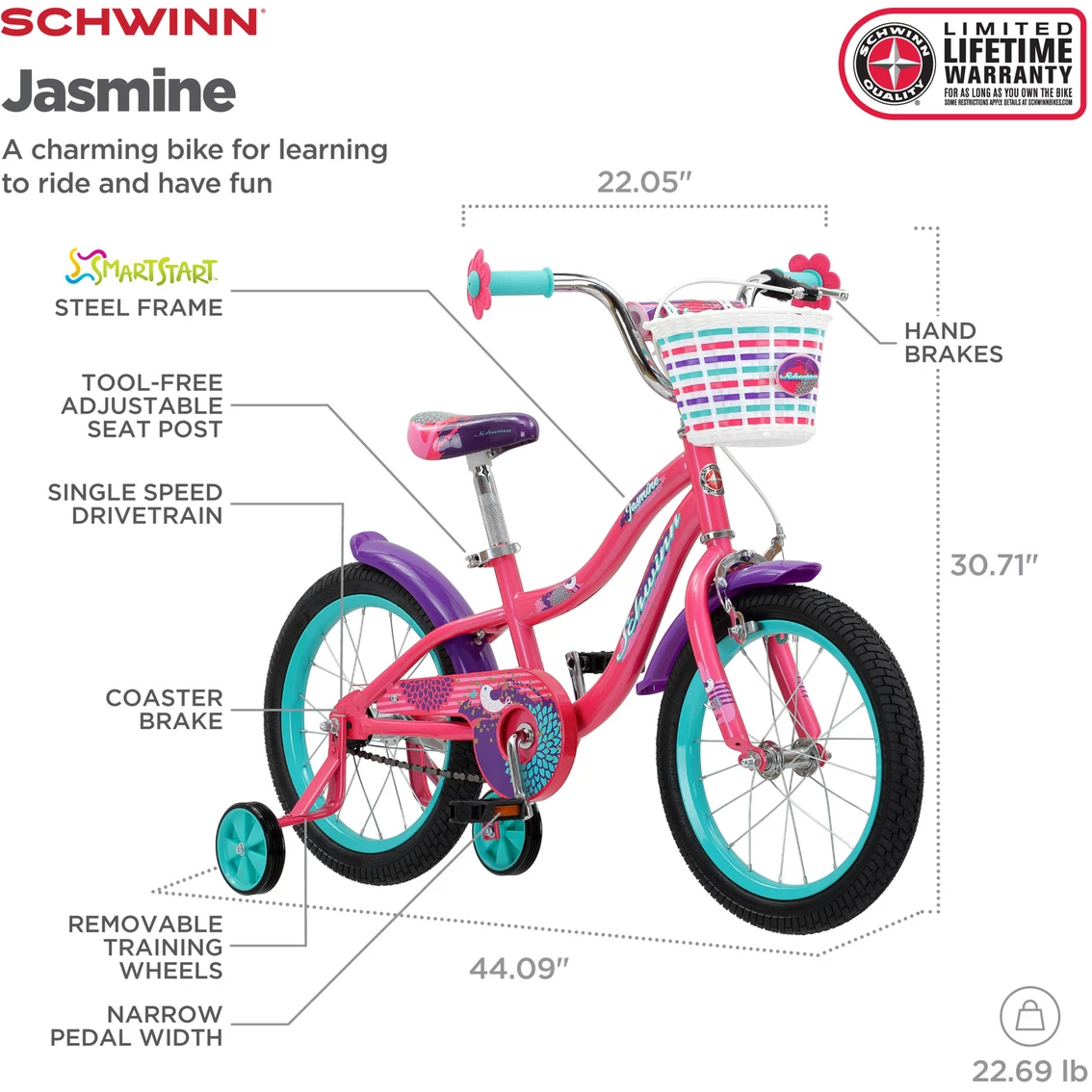 Buy ✨ Schwinn 👧 Girls Jasmine 16 In. Bike 🛒 4 Buy ✨ Schwinn 👧 Girls Jasmine 16 In. Bike 🛒 - Image 2